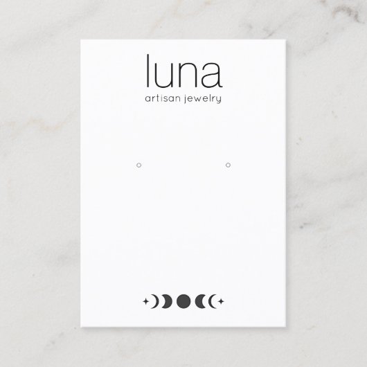 Zodiac Moon Phase met juwelier Display Visitekaartje (Voorkant)