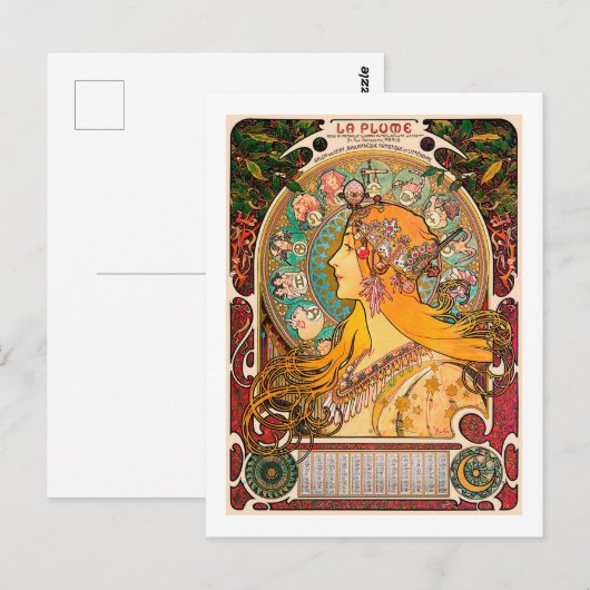 Zodiac, Mucha Briefkaart (Voorkant / Achterkant)