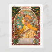 Zodiac, Mucha Briefkaart (Voorkant)