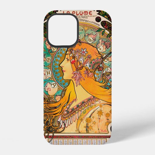 Zodiac, Mucha iPhone Hoesje (Achterkant)