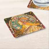 Zodiac, Mucha Kartonnen Onderzetters (Schuin)