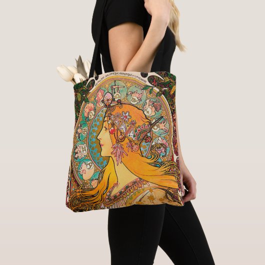 Zodiac, Mucha Tote Bag (Dichtbij)