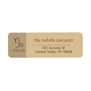 Zodiac - Onderteken Steenbok Retouradres Labels