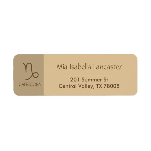 Zodiac - Onderteken Steenbok Retouradres Labels (Voorkant)