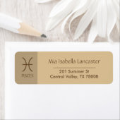 Zodiac - Onderteken Vissen Retouradres Labels (Insitu)