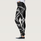 Zodiac ontwerp zwart-wit leggings (Links)