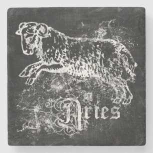 Zodiac Oud Ram Stenen Onderzetter