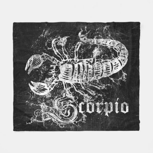 Zodiac Oud Schorpioen Fleece Deken (Voorkant (Horizontaal))