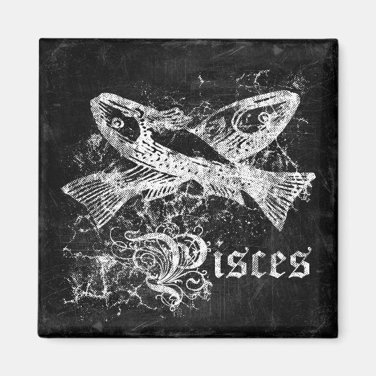 Zodiac Oud Vissen Magneet (Voorkant)