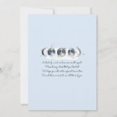 Zodiac over het Baby shower van de maan Kaart (Achterkant)