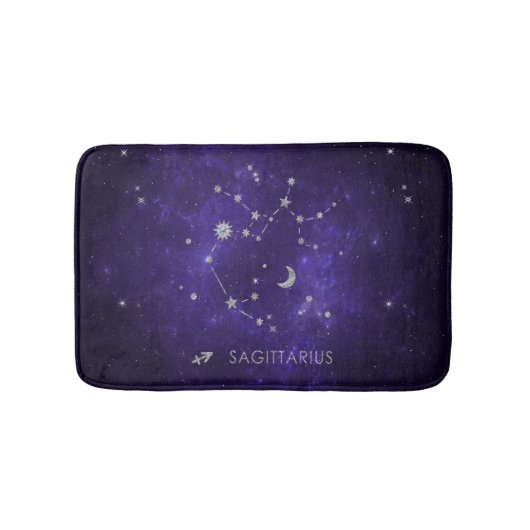 Zodiac Paarse Boogschutter | Astrologie Horoscoop Badmat (Voorkant)