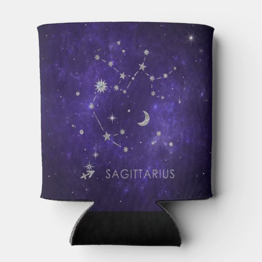 Zodiac Paarse Boogschutter | Astrologie Horoscoop Blikjeskoeler (Achterkant)