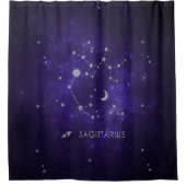 Zodiac Paarse Boogschutter | Astrologie Horoscoop Douchegordijn (Voorkant)