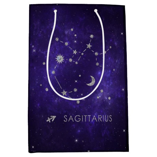 Zodiac Paarse Boogschutter | Astrologie Horoscoop Medium Cadeauzakje (Voorkant)