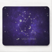 Zodiac Paarse Boogschutter | Astrologie Horoscoop Muismat (Voorkant)