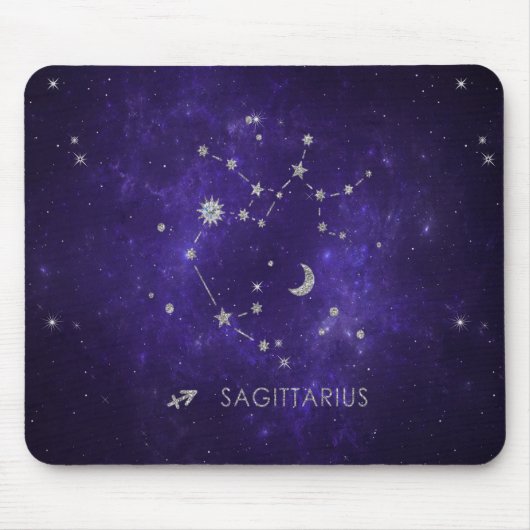 Zodiac Paarse Boogschutter | Astrologie Horoscoop Muismat (Voorkant)