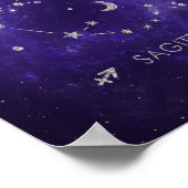 Zodiac Paarse Boogschutter | Astrologie Horoscoop Poster (Hoek)