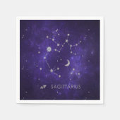 Zodiac Paarse Boogschutter | Astrologie Horoscoop Servet (Voorkant)