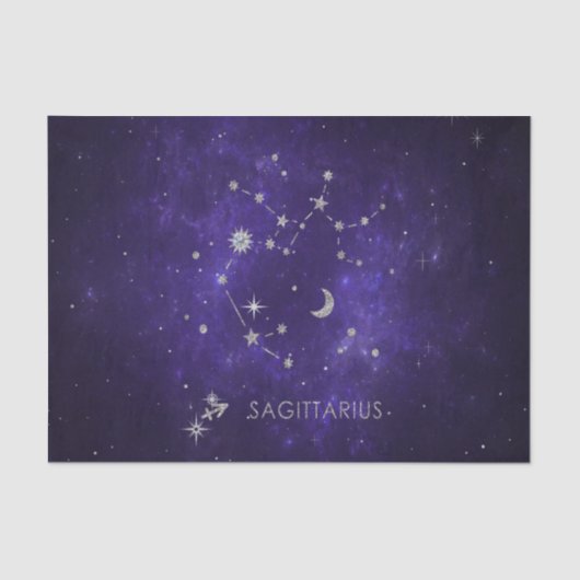 Zodiac Paarse Boogschutter | Astrologie Horoscoop Tissuepapier (Voorkant)