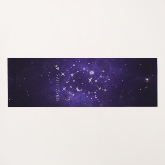 Zodiac Paarse Boogschutter | Astrologie Horoscoop Yogamat (Achterkant (horizontaal))