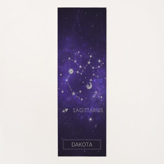 Zodiac Paarse Boogschutter | Astrologie Horoscoop Yogamat (Voorkant)