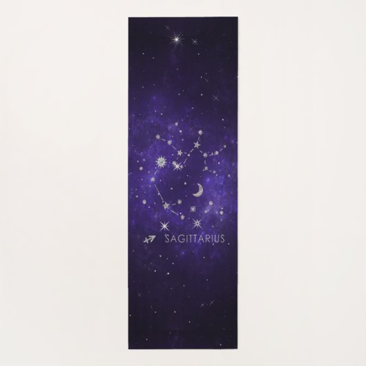 Zodiac Paarse Boogschutter | Astrologie Horoscoop Yogamat (Achterkant)