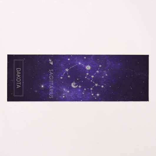 Zodiac Paarse Boogschutter | Astrologie Horoscoop Yogamat (Voorkant (horizontaal))
