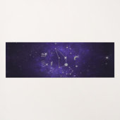 Zodiac Paarse Leeuw | Kosmische Astrologie Horosco Yogamat (Achterkant (horizontaal))