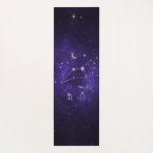 Zodiac Paarse Leeuw | Kosmische Astrologie Horosco Yogamat (Achterkant)