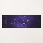 Zodiac Paarse Leeuw | Kosmische Astrologie Horosco Yogamat (Voorkant (horizontaal))