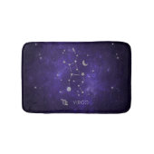 Zodiac Paarse Maagd | Kosmische Astrologie Horosco Badmat (Voorkant)