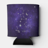 Zodiac Paarse Maagd | Kosmische Astrologie Horosco Blikjeskoeler (Achterkant)