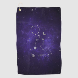 Zodiac Paarse Maagd | Kosmische Astrologie Horosco Golfhanddoek