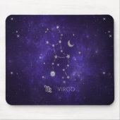 Zodiac Paarse Maagd | Kosmische Astrologie Horosco Muismat (Voorkant)