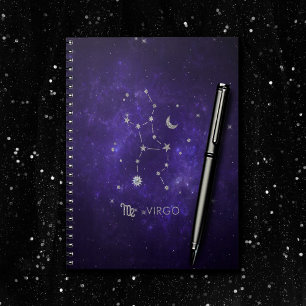 Zodiac Paarse Maagd   Kosmische Astrologie Horosco Notitieboek