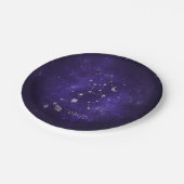 Zodiac Paarse Maagd | Kosmische Astrologie Horosco Papieren Bordje (Gekanteld)