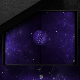 Zodiac Paarse Maagd | Kosmische Astrologie Horosco Ronde Sticker