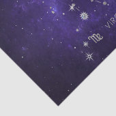 Zodiac Paarse Maagd | Kosmische Astrologie Horosco Tissuepapier (Detail)