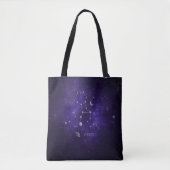 Zodiac Paarse Maagd | Kosmische Astrologie Horosco Tote Bag (Voorkant)