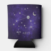 Zodiac Paarse Ram | Kosmische Astrologie Horoscoop Blikjeskoeler (Achterkant)