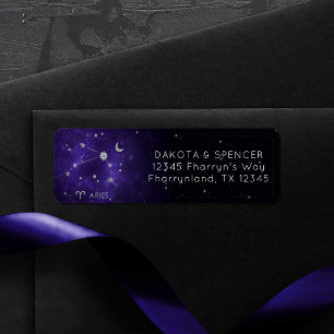 Zodiac Paarse Ram   Kosmische Astrologie Horoscoop Etiket