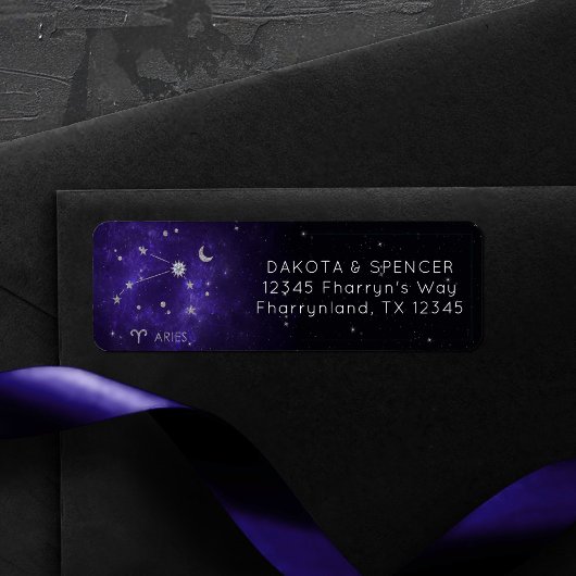 Zodiac Paarse Ram | Kosmische Astrologie Horoscoop Etiket