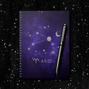 Zodiac Paarse Ram Kosmische Astrologie Horoscoop Notitieboek