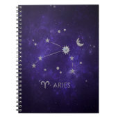 Zodiac Paarse Ram | Kosmische Astrologie Horoscoop Notitieboek (Voorkant)