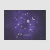 Zodiac Paarse Ram | Kosmische Astrologie Horoscoop Tissuepapier (Voorkant)