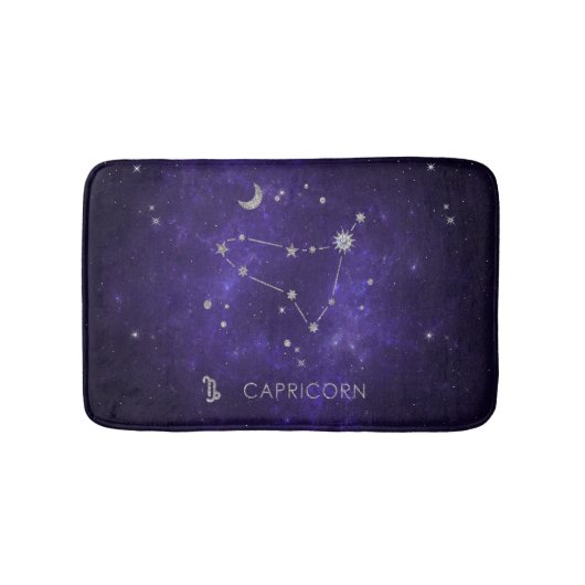 Zodiac Paarse Steenbok | Astrologie Horoscoop Badmat (Voorkant)