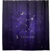 Zodiac Paarse Steenbok | Astrologie Horoscoop Douchegordijn (Voorkant)