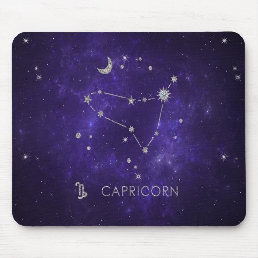 Zodiac Paarse Steenbok | Astrologie Horoscoop Muismat (Voorkant)