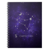 Zodiac Paarse Steenbok | Astrologie Horoscoop Notitieboek (Voorkant)