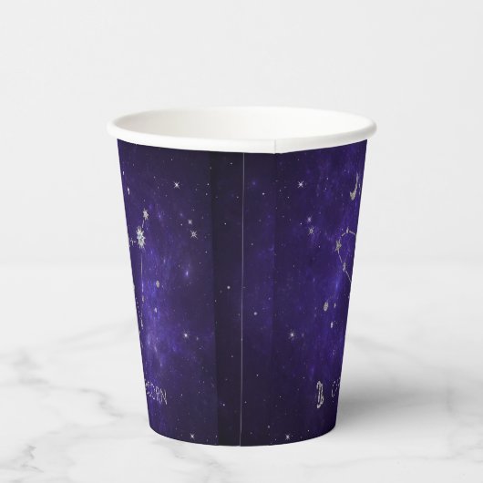 Zodiac Paarse Steenbok | Astrologie Horoscoop Papieren Bekers (Rechts)